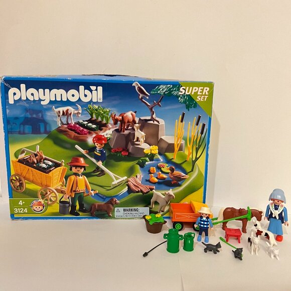 Playmobil Lot Farm Super Set 3124, Children’s Pony Wagon 3118, & Milk Maid 3007 - Picture 3 of 13